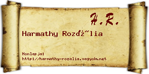 Harmathy Rozália névjegykártya