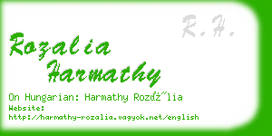 rozalia harmathy business card